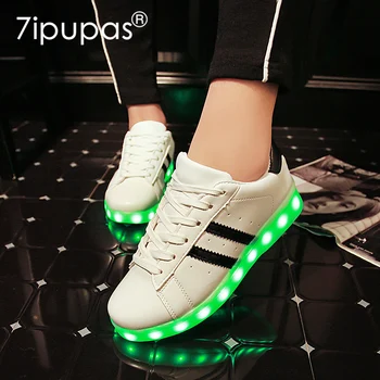 

7ipupas 2017 New Street culture lighted sneakers Two line Luminous shoes Night Club Style Tenis De Led Simulation Zapatos Hombre