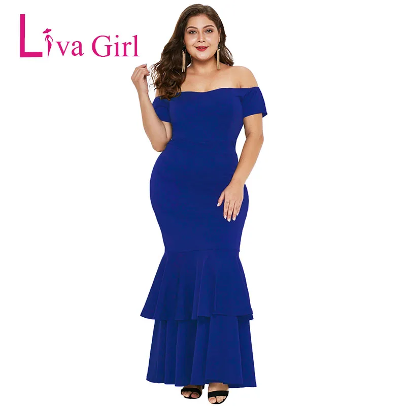 Blue-My-Everything-Plus-Size-Mermaid-Dress-LC610947-5-30616