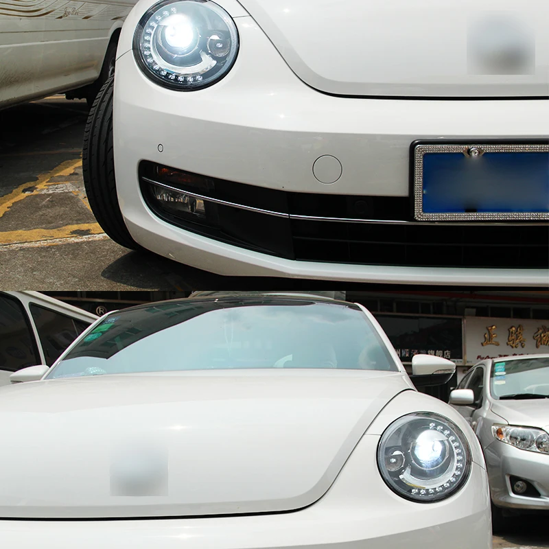 KOWELL автомобильный Стайлинг для VW 2013- светодиодный головной фонарь для Beetle светодиодный фонарь дневного света светодиодный DRL биксеноновый HID