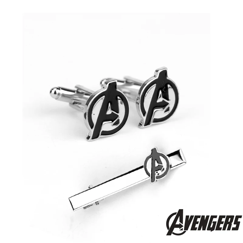 

Marvel Avenger 4 Logo Cufflink Captain America Tie Clip Decoration Jewelry