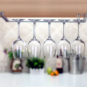 

Inverted Red Wine Cup Storage Holder Stemware Rack High-footed Wine Glass Cup Holder Bar Kitchen Wall Mount Wine Rack