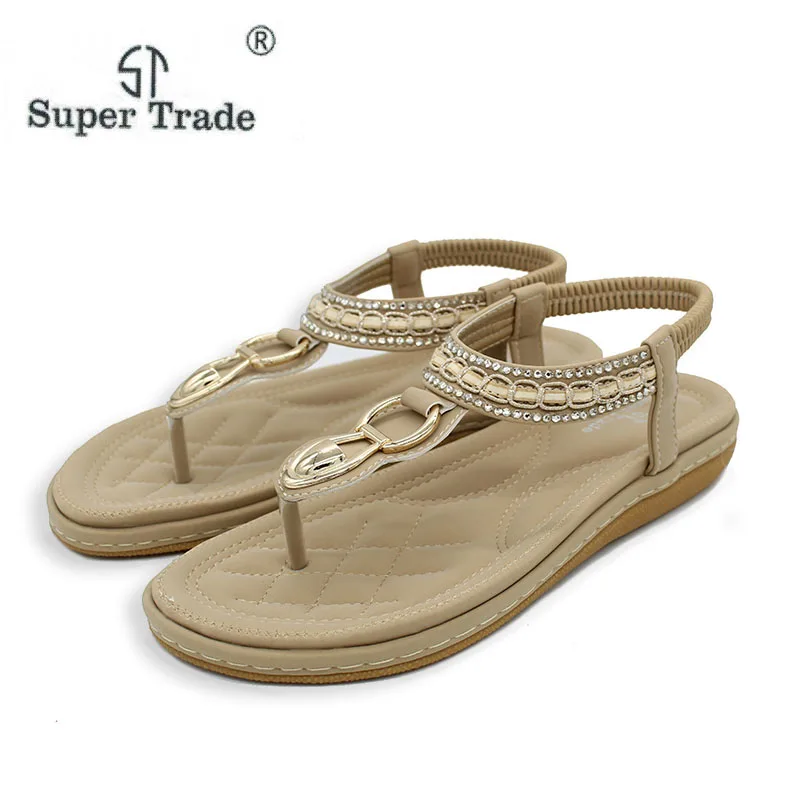 

Summer New Women'S Fashion Sandals Slope With Casual Comfortable Diamond Beads Women Sandals Size EU35-45 Banquet Sandals Women