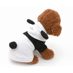 Новая прекрасная собака одежда Симпатичные мягкие Panda Толстовка Pet Puppy короткий рукав рубашки костюм одежда XH8Z ST13