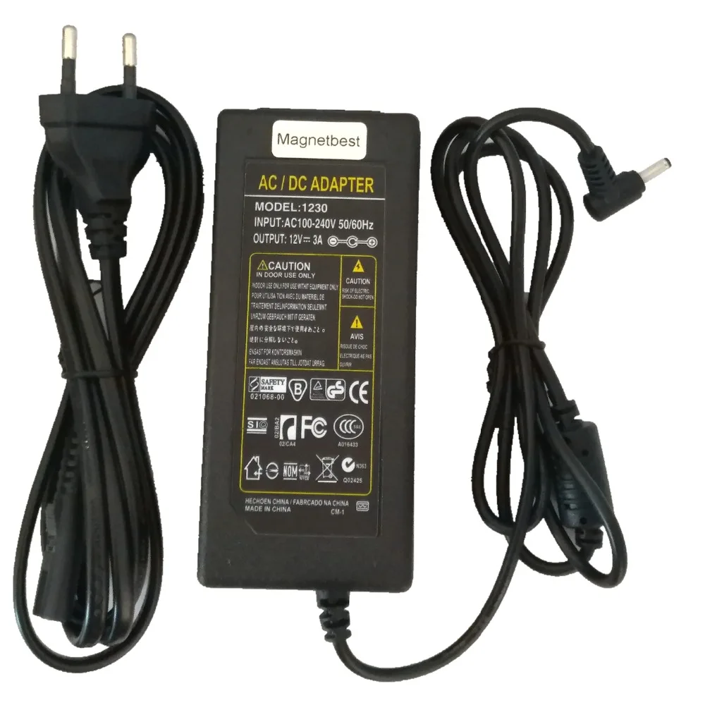 

12V3A AC Power Adapter Charger For Voyo VBook V3 pro ultrabook 12V 3A 36W With EU / US Power Cord