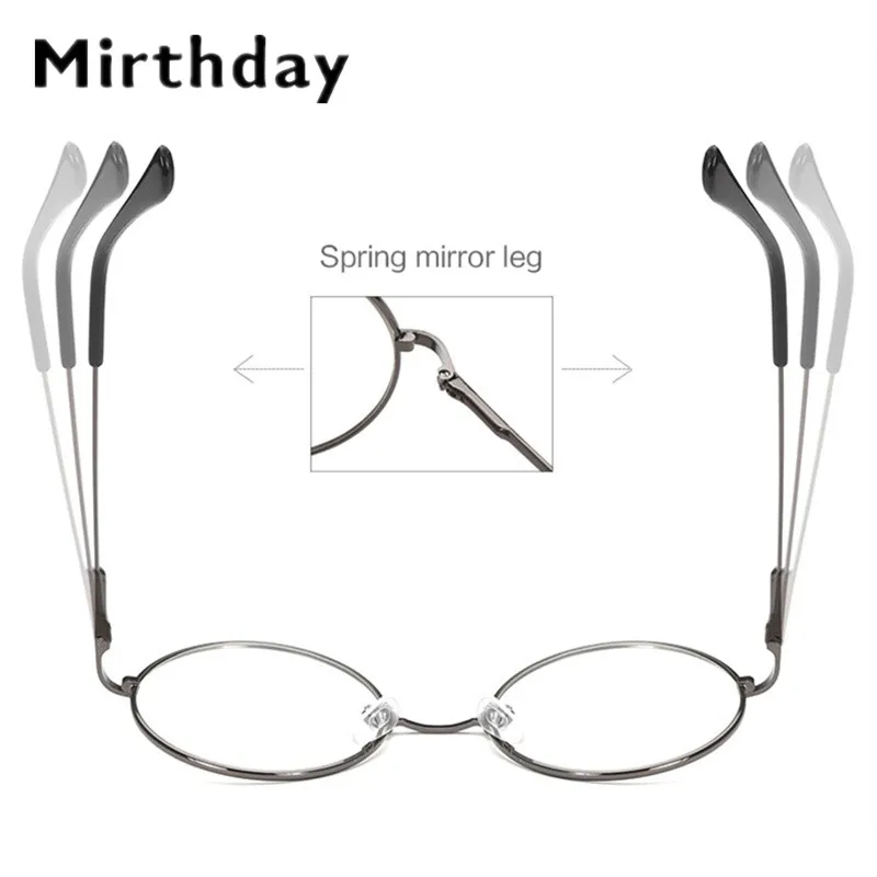 Винтажные круглые оптические очки для близорукости, оправа для женщин и мужчин, металлические очки для близоруких, диоптрий-1,0-1,5-2-4,0