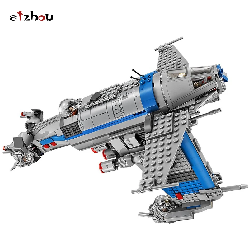 

Stzhou Starwars Compatible With Legoing Star Wars 75188 Resistance Bomber Building Blocks 873Pcs Bricks Block Toys For Children