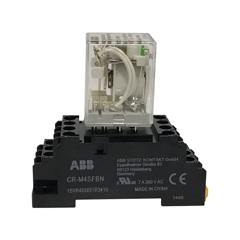 ABB 220V AC Relay (4 open 4 closed) CR MX230AC4L+CR M4SFBN Relay socket