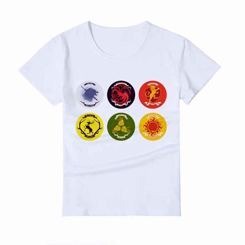 

Summer Game Of Thrones 6 Flags Shirt Tees Kids/Boys/Girls/Baby T Shirt TV Series House Stark Family Funny T-Shirt Y5-8
