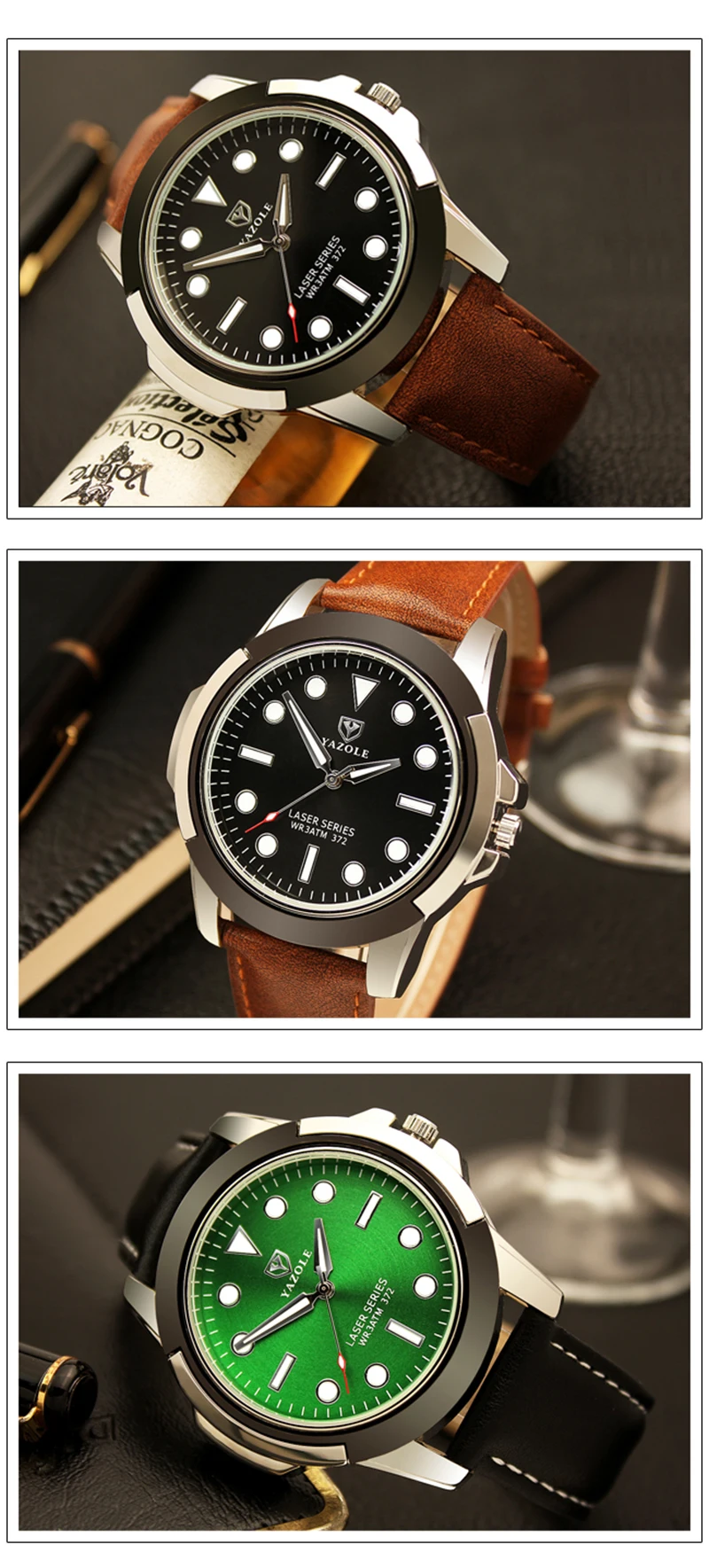 Топ бренд класса люкс известный Yazole наручные часы мужские наручные часы Hodinky кварцевые часы Relogio Masculino спортивные часы