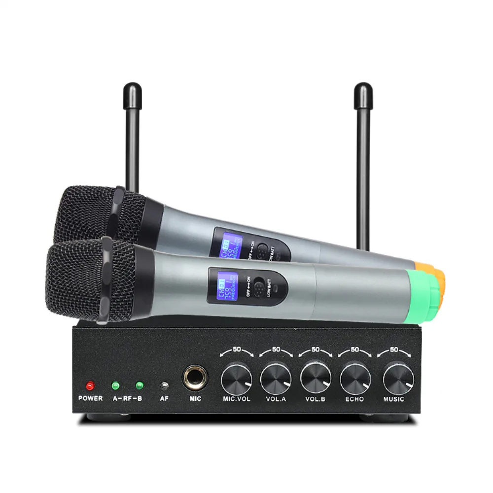 

Karaoke Microphone Dynamic Home System Dual MIC for Computer TV Projector Mobile Phone Radio Mini Wireless Microphone Bluetooth