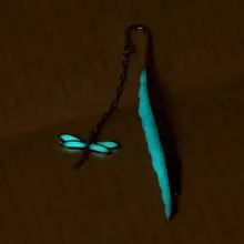 Светится в темноте светящаяся книга маркер креативный перо Закладка в виде стрекозы этикетка школьные офисные канцелярские принадлежности