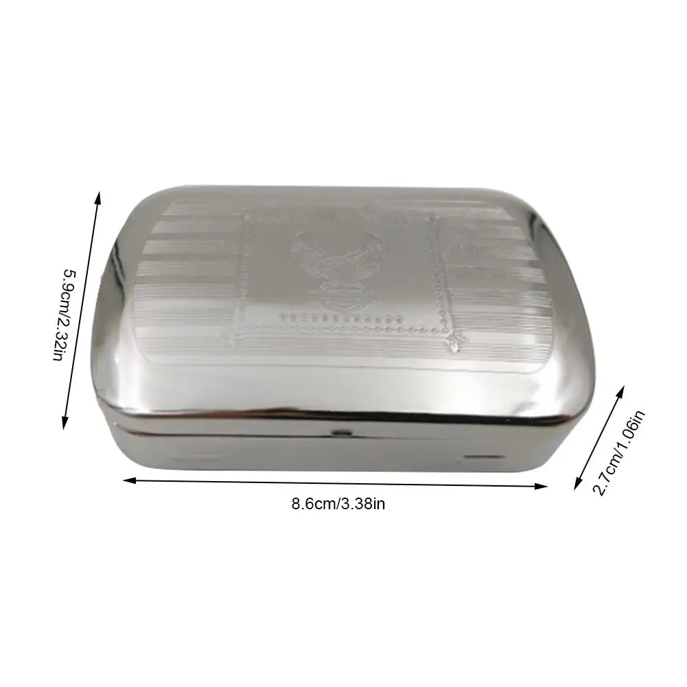 Роскошный ящик для хранения табака портативный увлажняющий контейнер для сигарет герметичный ультратонкий металлический чехол для сигарет случайный цвет