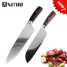 XITUO, набор поварских ножей из 2 предметов, кухонный нож из нержавеющей стали, острый японский нож Santoku, нож для мяса, нарезанный лосось, нож для суши, инструмент, подарки