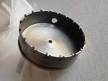 

Top Quality 90*100mm TCT hole saw drill bits core bits for SS plate&Iron hard metal drilling hole opener triangle handle 10-12mm