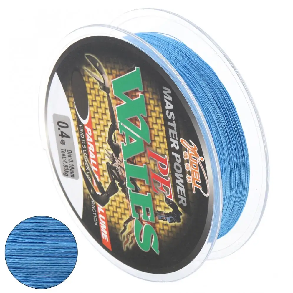 100M 110Yards Blue Durable PE Braided Fishing Line 4 Strands 10 12 15