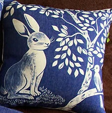 Fish Deer Cartoon Animals Geometric Pillow Cover Cartoon Thick Linen Cushion Cover Home decorative Pillow Case Rabbit - Цвет: D 45x45cm