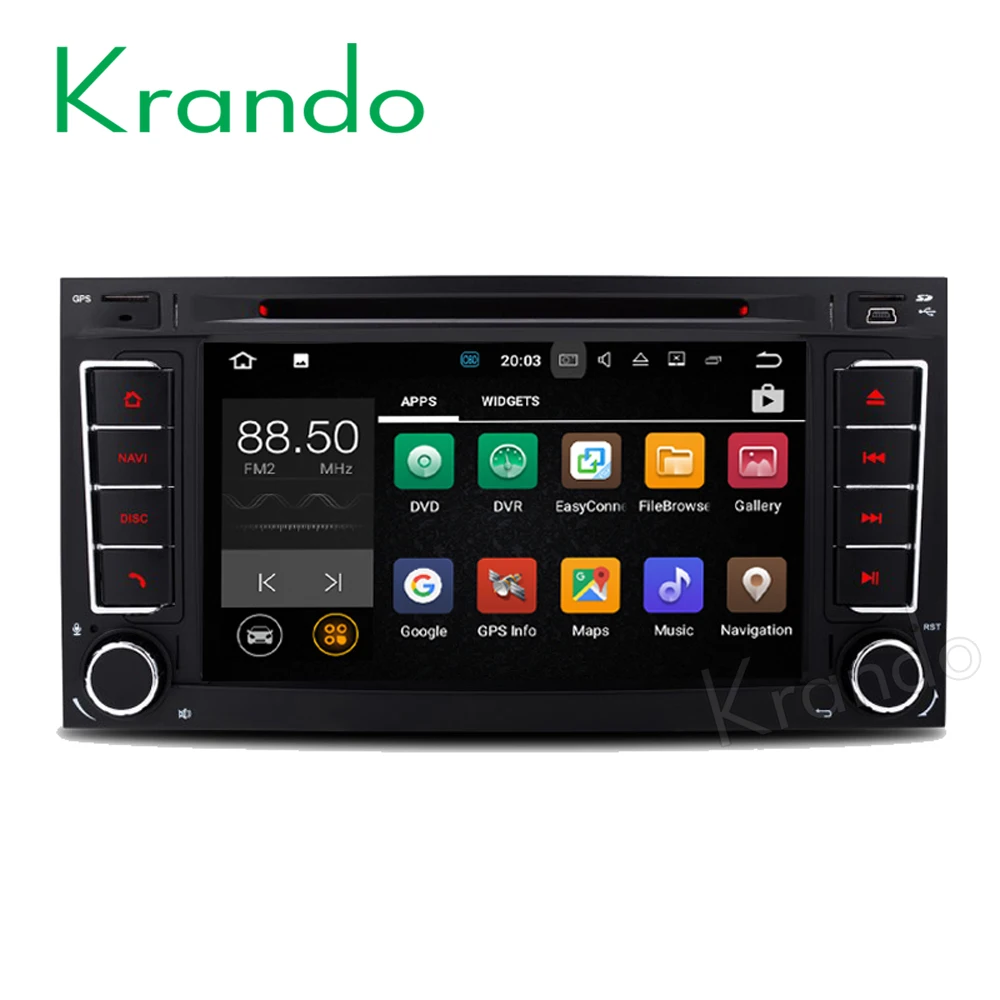 Radio Android Para Coche VW Touareg/Transporter T5 – 7 Pulgadas, 6+128GB, CarPlay/Android Auto Inalámbrico, GPS, Cámara Trasera