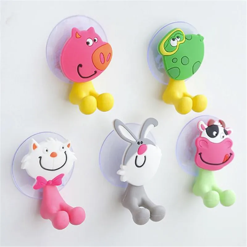 

Cute Cartoon Sucker Suction Hooks Set Baby Care Toothbrush Healthcare Kits Hanging Baby Toothbrush Holder