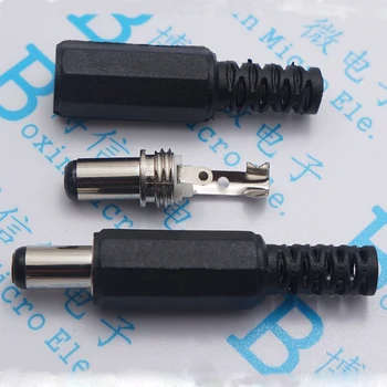 

DC Power Plug 5.5 * 2.1MM DC Male Pin Length 9mm DC005 Male DIY Plug