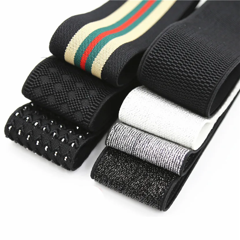5 cm Wide Grain Trousers Elastic Ribbon Waistband Thickening Latex bing Elastic Band Bags