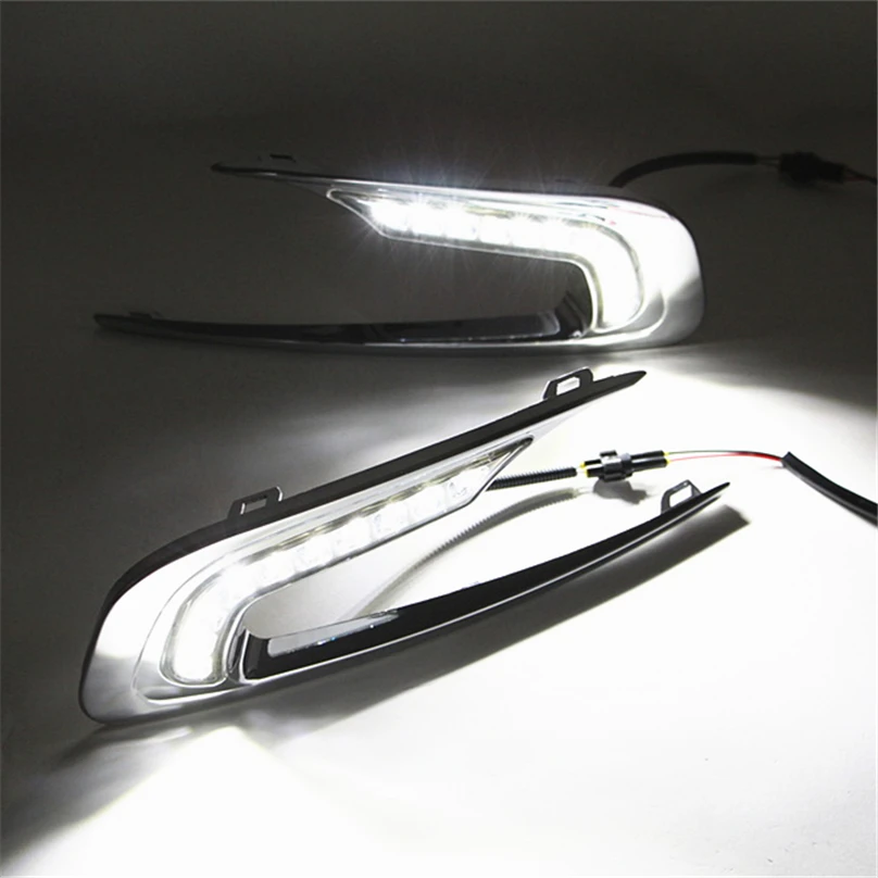 

Car Flashing 2pcs For Peugeot 2008 2014 - 2015 LED DRL Daytime Running Lights Daylight Fog Lamp Decoration DRL car-Styling light