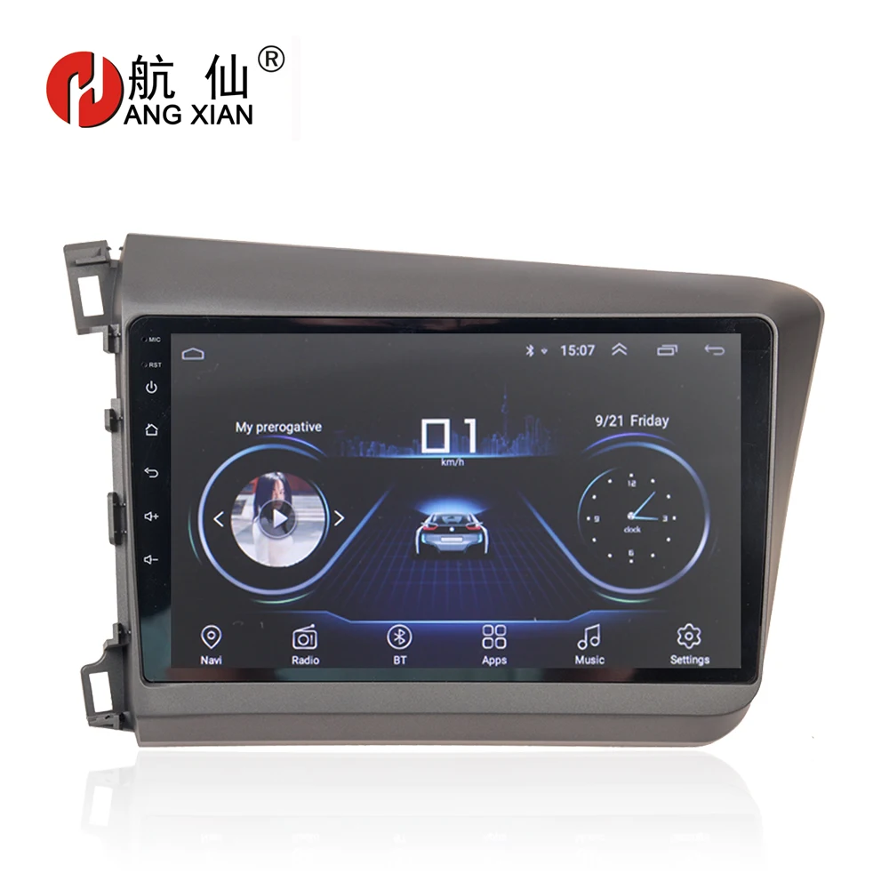 

HANG XIAN 9" Quadcore Android 8.1 Car radio for Honda Civic 2012-2015 car dvd player GPS navigation car multimedia