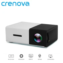 Crenova Mini Portable Projector 320 x 240 Pixels Support 1080P LCD Projector With AV/USB/SD Card/HDMI Interface Build-in Speaker