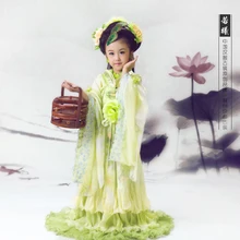 Ruo Xi Mum-DAGGER комплект светло-зеленого шифона китайская принцесса древнекитайский Карнавальный Костюм выставочный костюм для девочек