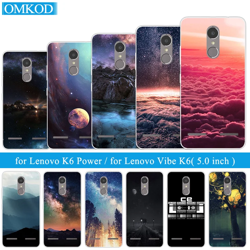 Силиконовый чехол для Lenovo K6 Power 5 0 дюймов Ультратонкий Мягкий ТПУ с изображением