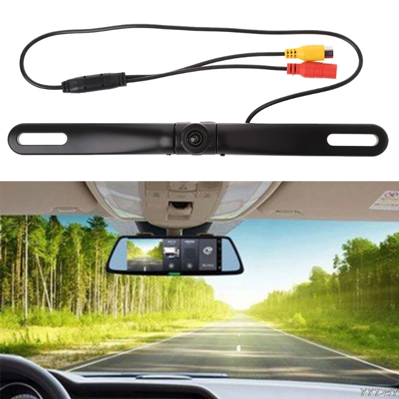 

Universal Round Shape 180 Degree Car Rear Reverse License Plate Parking Rearview Backup Camera IP67 NTSC CCTV Kit-