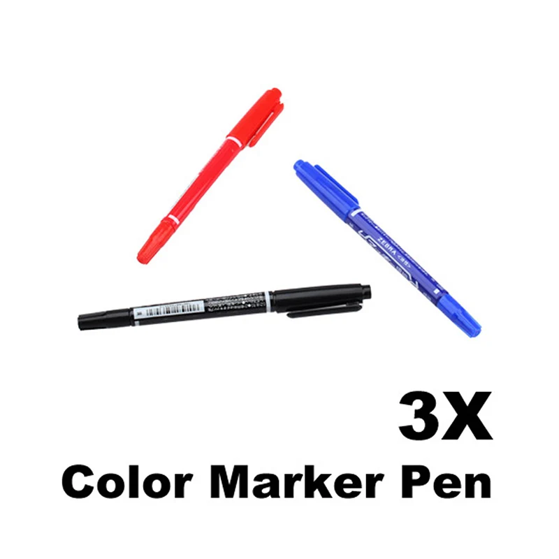 

3PCs Quick-drying and fadeless Marker Pen CD-R DVD-R Blank Media Disc Color Marker Pen Tools Accessories BS