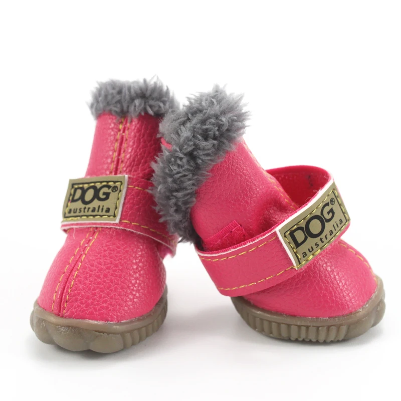 Pet Dog Shoes Winter Super Warm 4pcs/set Dog Boots Cotton Anti Slip XS XXL Shoes For Small Dogs Pet Product Chihuahua Waterproof 4