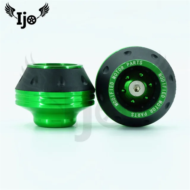 wheel protection motorbike crash pads colorful Protector motorcycle crash protect motocross crash pad wheel frame slider moto Green