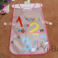 YB0001-04 EVA водонепроницаемый Детский фартук водонепроницаемый нагрудник живопись одежда защитная ткань прозрачный 12 шт./компл