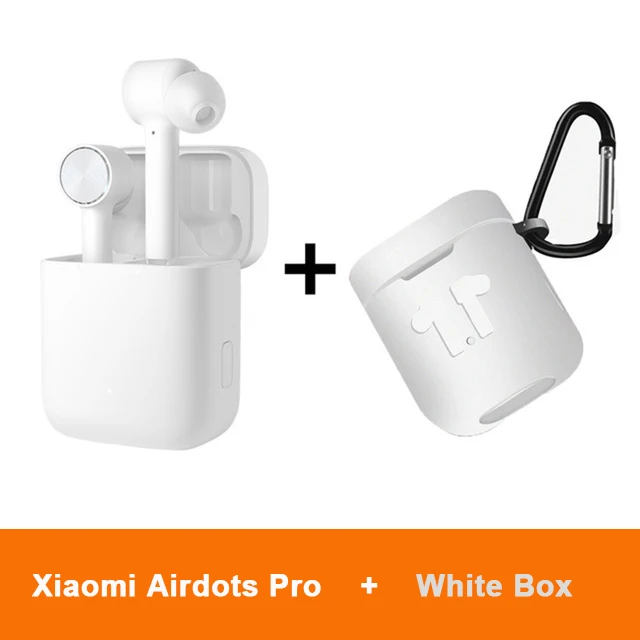 MI Mijia Airdots Pro бинауральные TWS Bluetooth наушники гарнитура Bluetooth стерео наушники ENC HD автоматическая пауза для Android iOS - Цвет: Air Add White Box