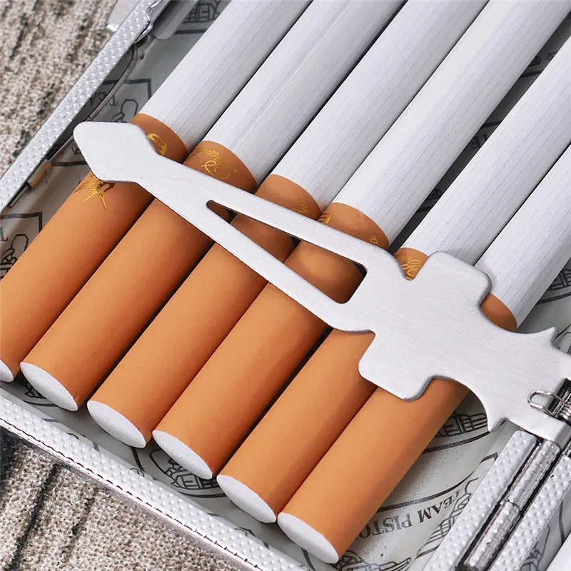 Женский тонкий чехол для сигарет из искусственной кожи с рисунком|women cigarette