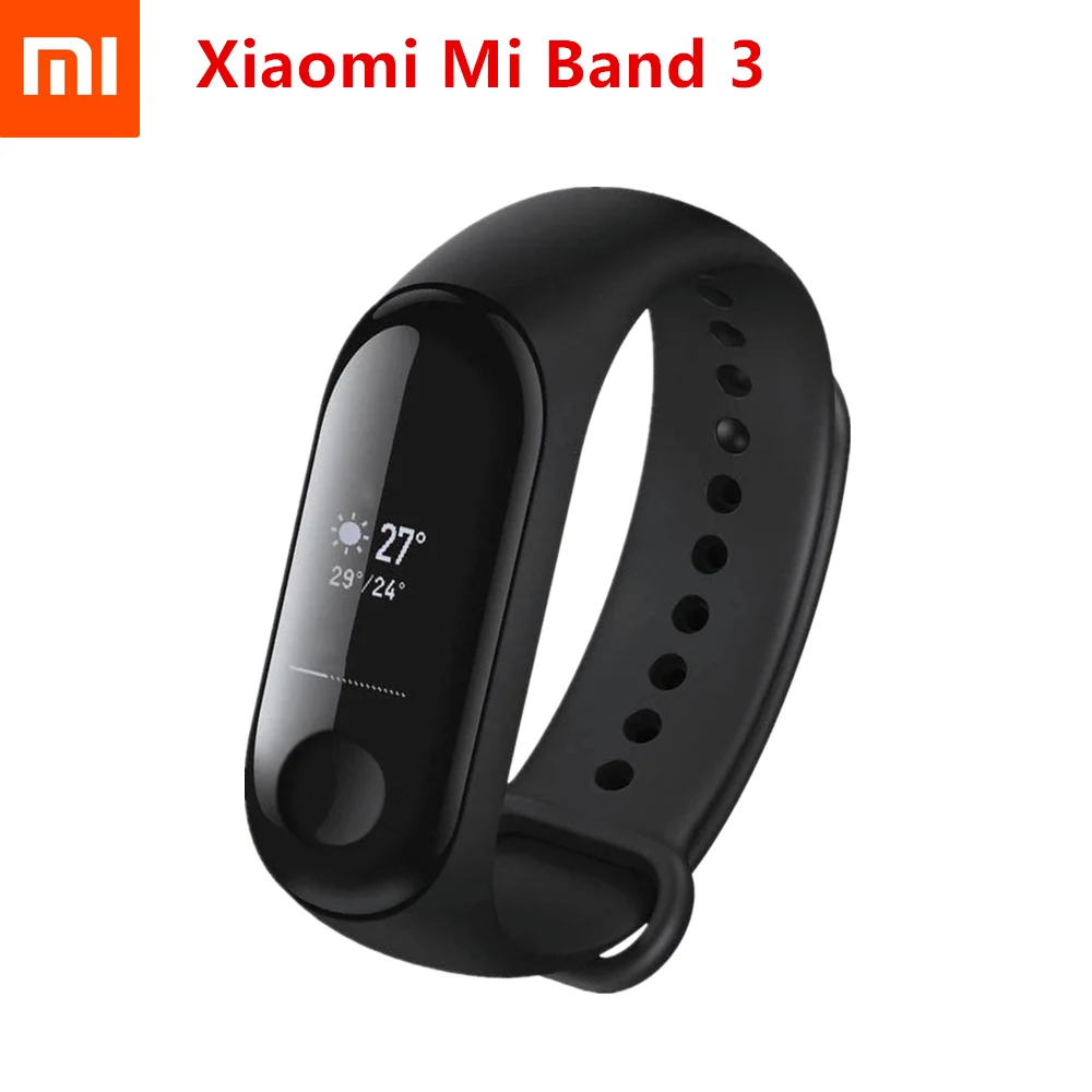 

Original Xiaomi Mi Band 3 OLED Heart Rate Smart Bracelet Message Weather Display Fitness Tracker 50m Waterproof Smart Band