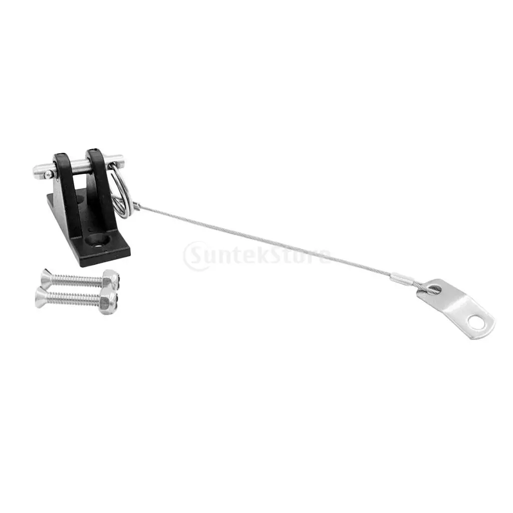 Durable Nylon Deck Hinge with Stainless Steel Quick Release Pin Lanyard for Kayak Slide Rail Anchor/Marine Boat Bimini Top