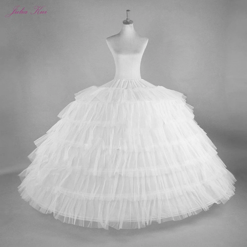 Julia Kui 6 обручальное бальное платье свадебная юбка изображение белый цвет кринолин 6 слоев