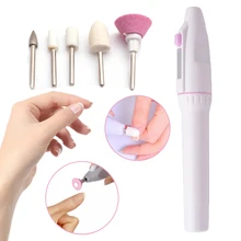 Лак для ногтей 5in1 электрический аппарат для маникюра и сверлами для ногтей Curticle гель для снятия резак для педикюра, инструмент для ногтей фрезерный станок ручка