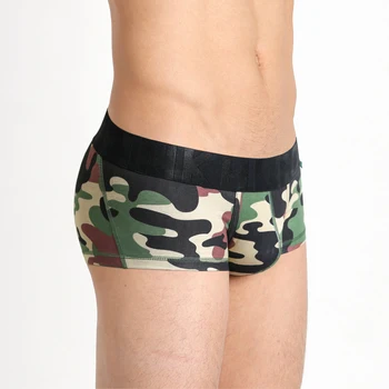 

Pack of 4 Camo Printed Trunk Men's Cotton Boxer Short Stretch Men Panties Top Quality Men Underwear Intimate male Undergarment