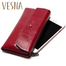 2017New Women Phone Bag New Soft Oil Wax Genuine Leather Wallet Long Designer Male Clutch Luxury Brand Wallets Zipper Coin Purse 2017New Women Phone Bag New Soft Oil Wax Genuine Leather Wallet Long Designer Male Clutch Luxury Brand Wallets Zipper Coin Purse