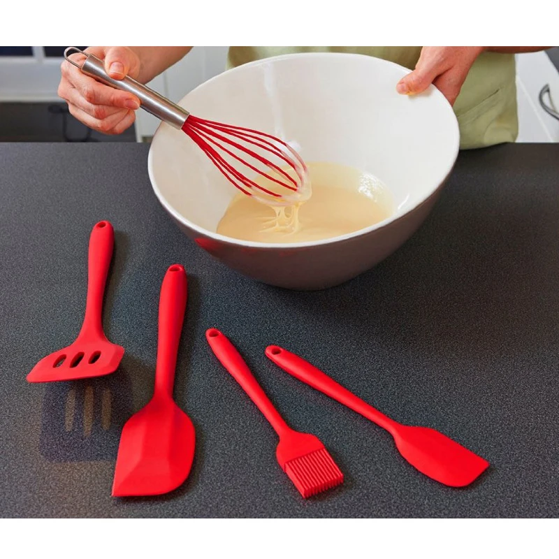 BalleenShiny 5PCS FOOD GRADE Silicone Cooking Spatula Pastry Utensil FDA Approved Silicone Cooking Tools DIY Baking Gadgets BalleenShiny 5PCS FOOD GRADE Silicone Cooking Spatula Pastry Utensil FDA Approved Silicone Cooking Tools DIY Baking Gadgets
