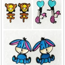 Поросята eeyore Tigger Мода Аниме Сережка с героями мультфильмов милые серьги-гвоздики с животными для женщин девочек детские ювелирные изделия Рождественский подарок