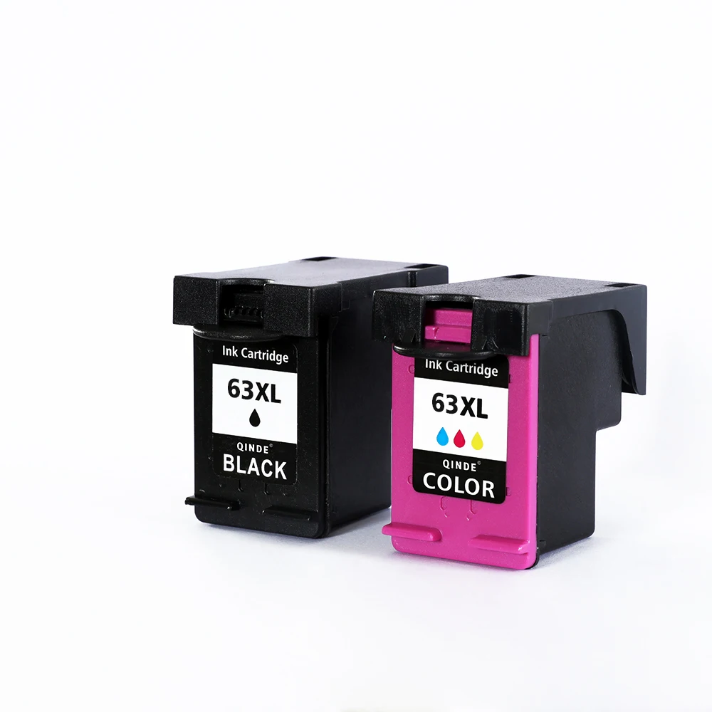 

Qinde For HP 63 XL Refilled Ink Cartridge Replacement 63XL for HP Deskjet 1112 2130 3630 3632Officejet 3830 4652 Envy 4516 4520