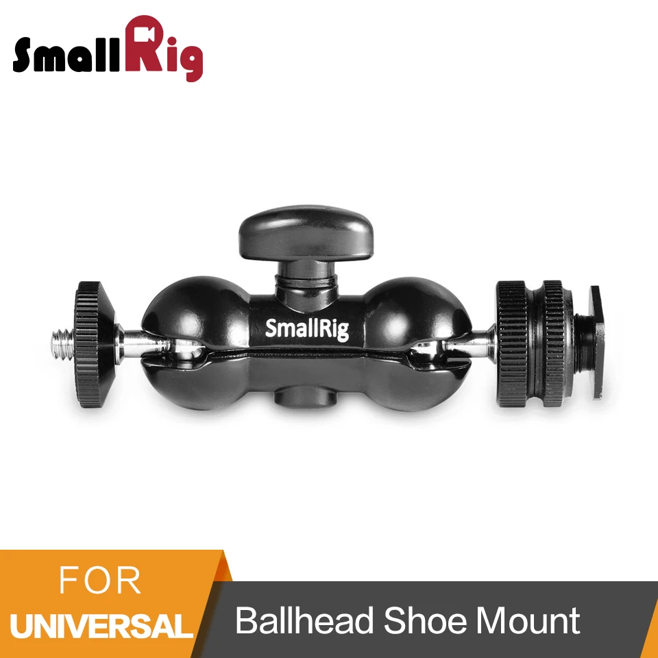 

SmallRig Multi-function Double Ball Head with Shoe Mount & 1/4 Screw - 1135