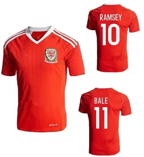 GT KK Таиланд Качество Maillot de Foot Уэльс Трикотажные 16 дом вдали серый Футбол Сборная