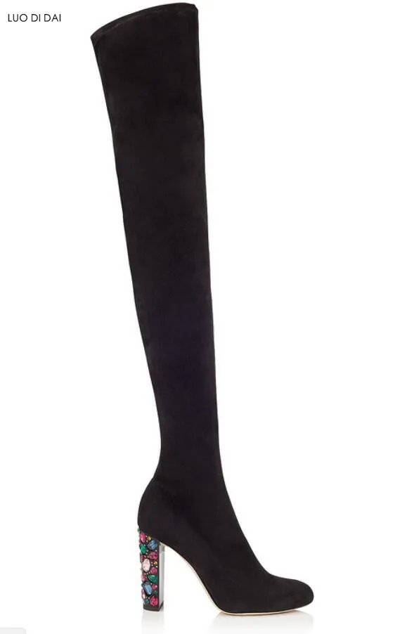 catwalk rhinestone booties