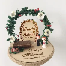 1 шт. уникальный день рождения для годовщины помолвки вечерние украшения персонализированные деревянные цветочные традиции, коробка для колец для свадьбы