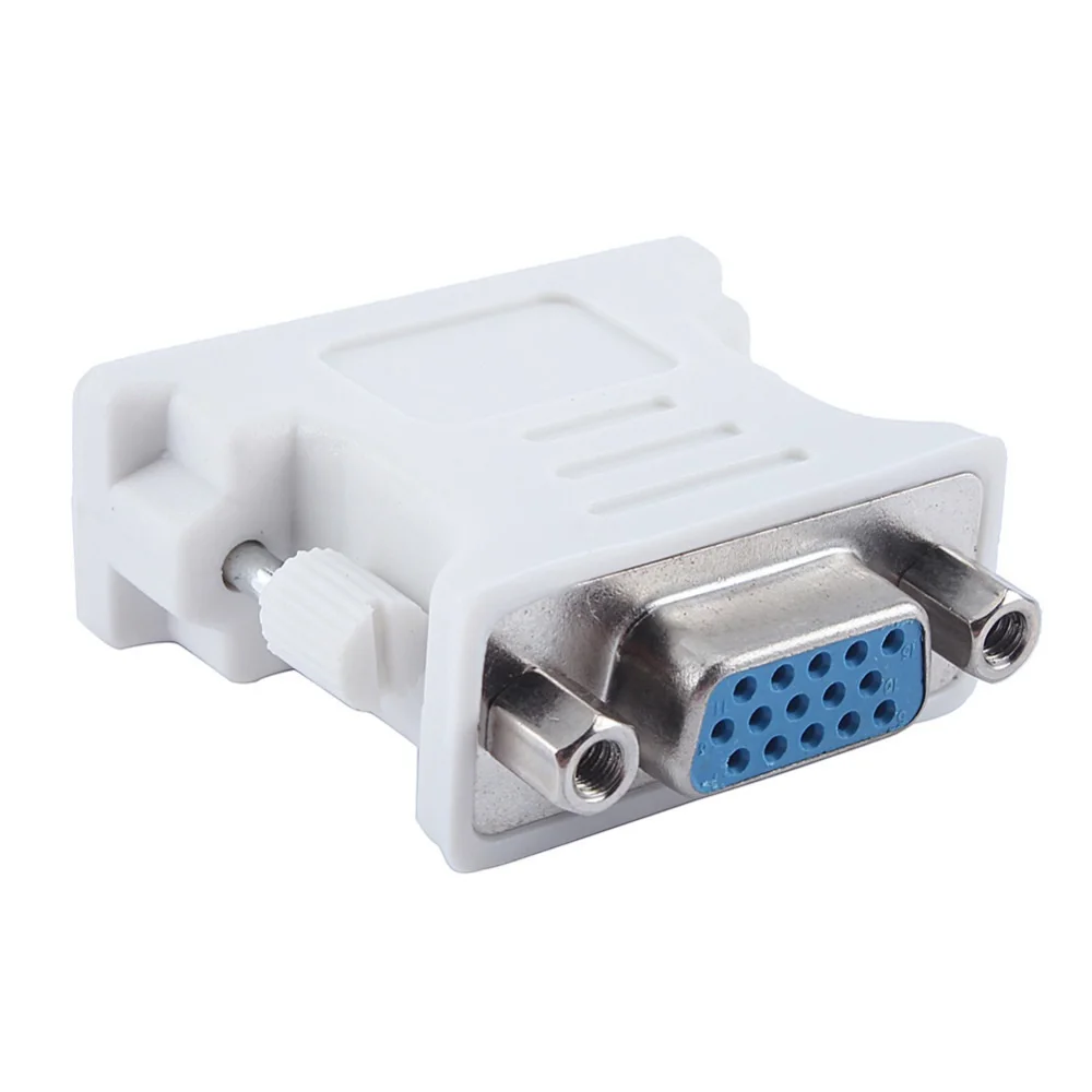 Переходник DVI VGA I адаптер 24 + 5 папа HD15 Женский Поддержка 1080P для DVD TV HDTV компьютера